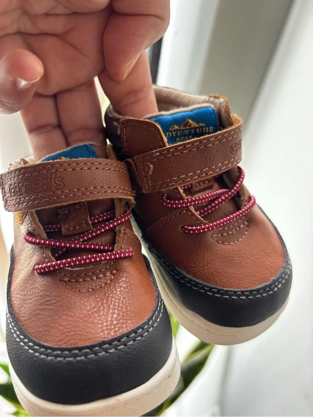 Carter's Brown and Black Toddler Strap Sneakers